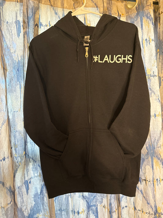 Laughs Fleece Zip Hoodie Sweatshirt